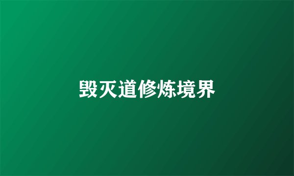 毁灭道修炼境界