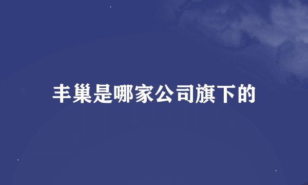 丰巢是哪家公司旗下的