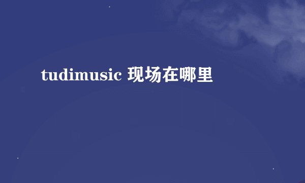tudimusic 现场在哪里