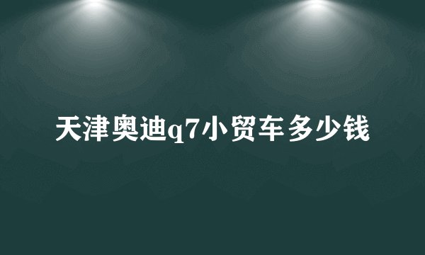 天津奥迪q7小贸车多少钱