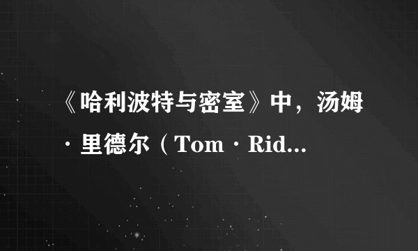 《哈利波特与密室》中，汤姆·里德尔（Tom·Riddle）的扮演着是谁？