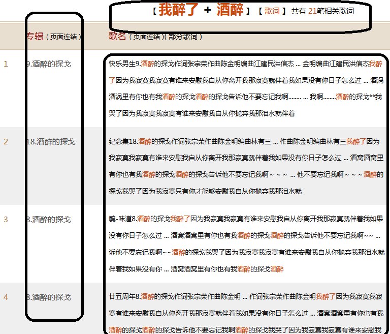(歌词开头)我醉了,我醉了,谁说我酒醉......查询歌曲