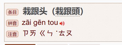 栽跟头是什么意思啊