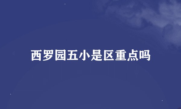 西罗园五小是区重点吗
