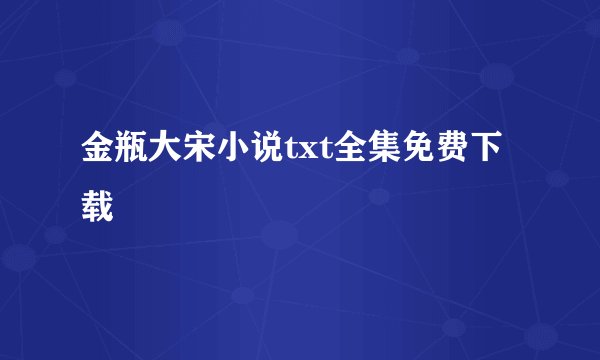 金瓶大宋小说txt全集免费下载