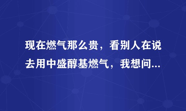 现在燃气那么贵，看别人在说去用中盛醇基燃气，我想问下是什么，燃气吗？