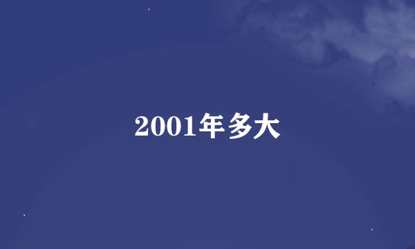 2001年多大