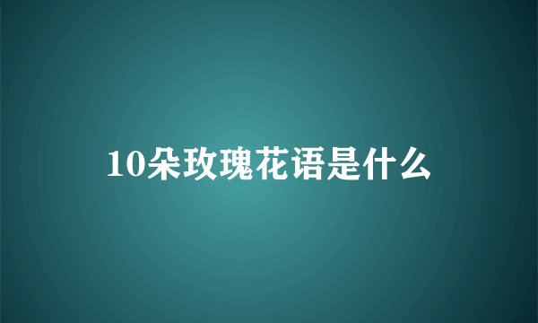 10朵玫瑰花语是什么