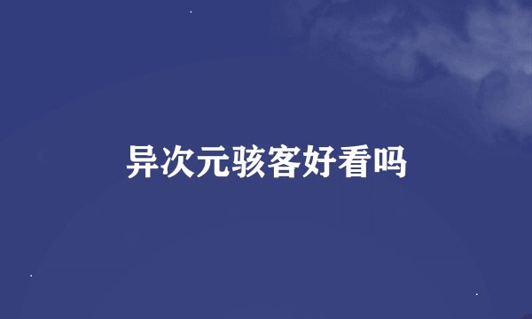 异次元骇客好看吗