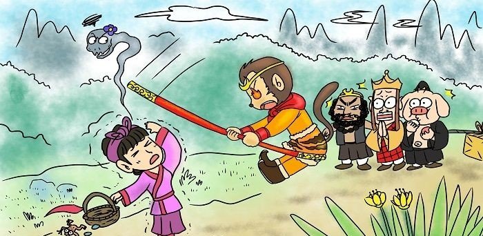 3打白骨精先打死的谁?