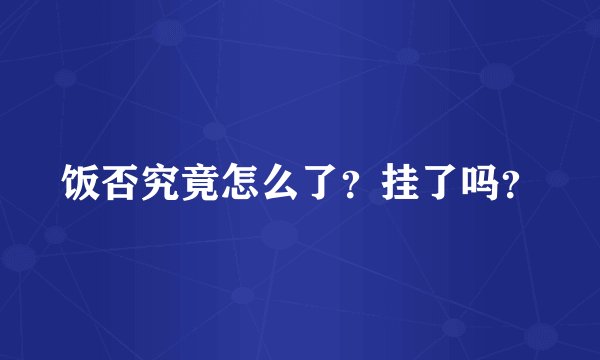 饭否究竟怎么了？挂了吗？