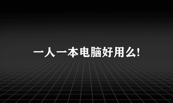 一人一本电脑好用么!