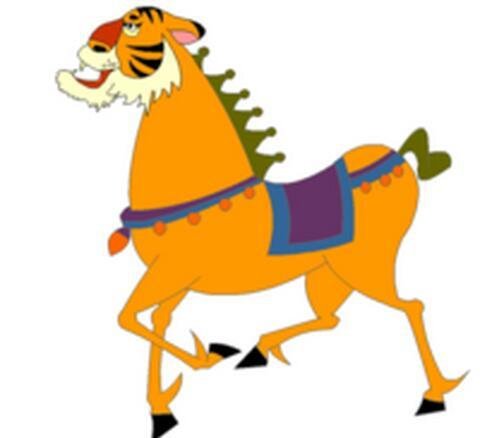 虎头后面有一匹马的身体是什么成语