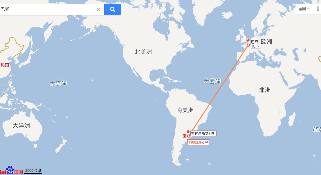 阿根廷距离法国有多少公里