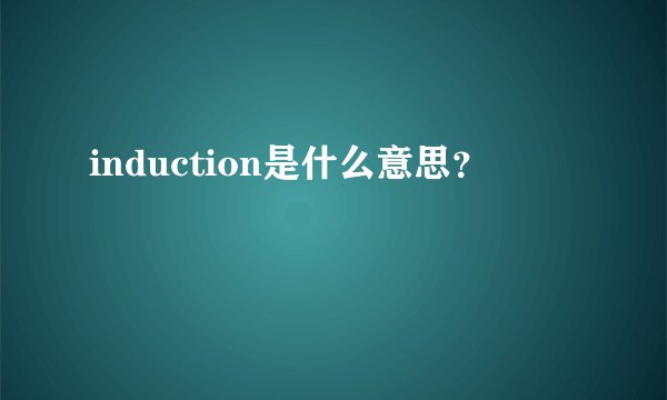 induction是什么意思？