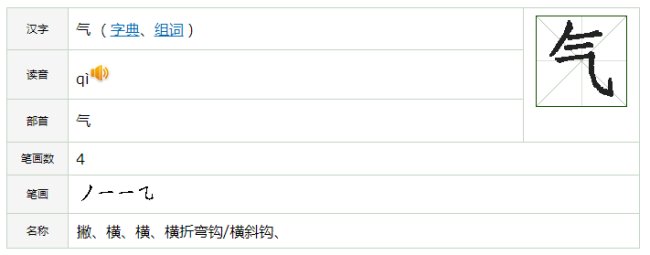 气的笔顺怎么写