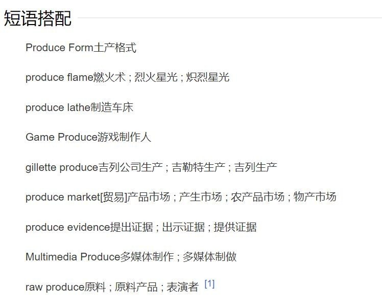 produced是什么意思