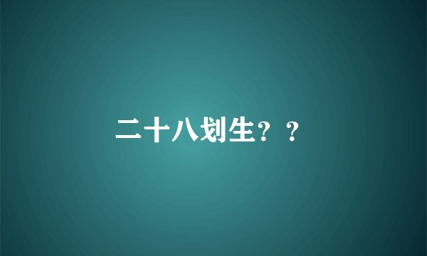 二十八划生？？