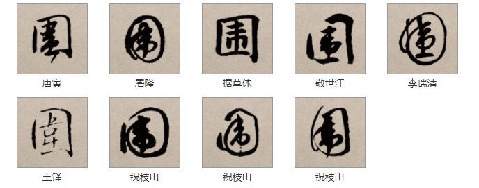 包围的围怎么写