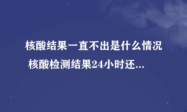 核酸结果一直不出是什么情况 核酸检测结果24小时还没出来怎么办
