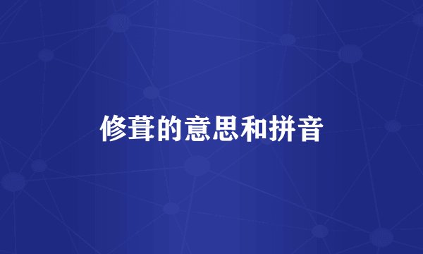 修葺的意思和拼音