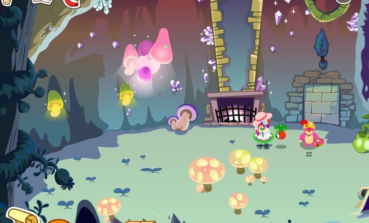 摩尔庄园的蘑菇洞在哪？？？？？