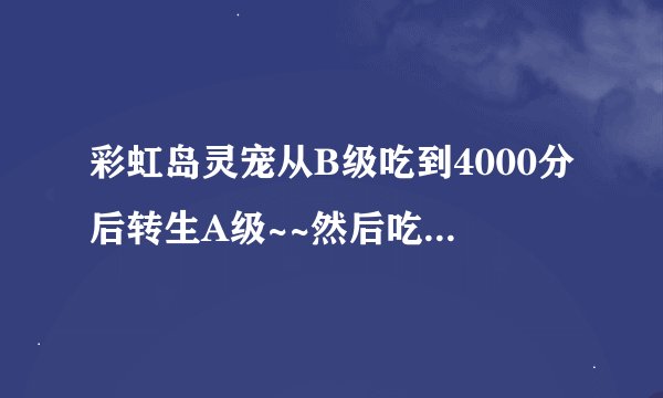 彩虹岛灵宠从B级吃到4000分后转生A级~~然后吃到6000分后 还需要转生吗？