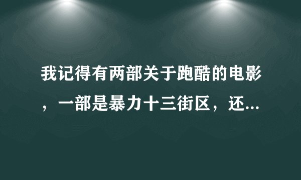 我记得有两部关于跑酷的电影，一部是暴力十三街区，还有一部叫什么名字想不起来了，有谁知道！！