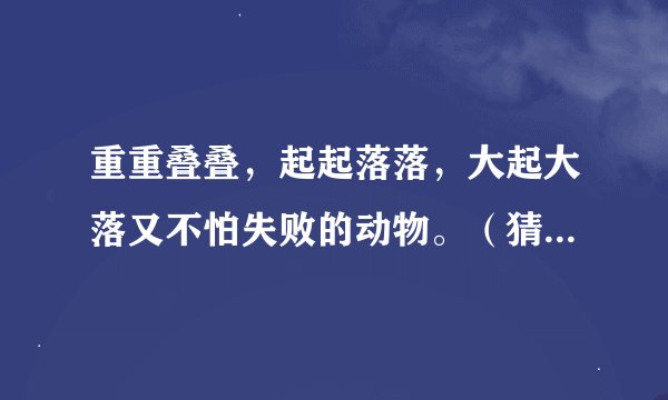 重重叠叠，起起落落，大起大落又不怕失败的动物。（猜一生肖）