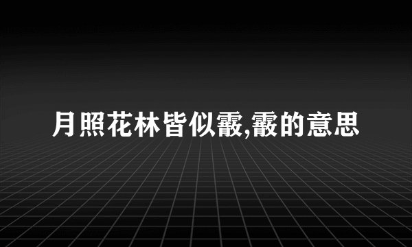 月照花林皆似霰,霰的意思