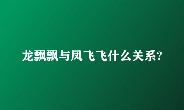 龙飘飘与凤飞飞什么关系?