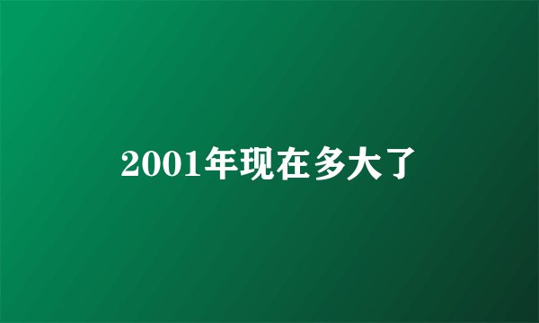 2001年现在多大了
