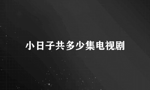 小日子共多少集电视剧