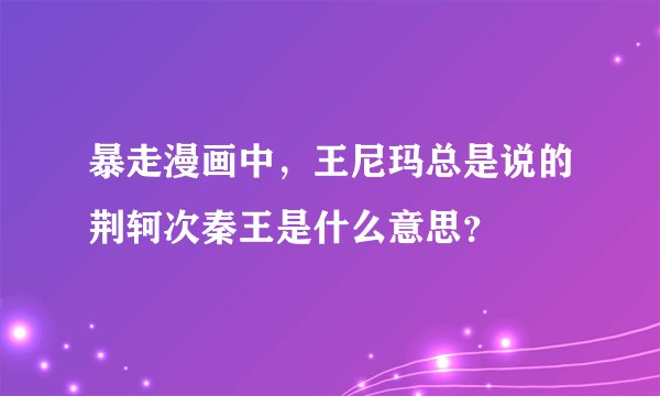 暴走漫画中，王尼玛总是说的荆轲次秦王是什么意思？