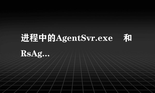 进程中的AgentSvr.exe    和RsAgent.exe是什么