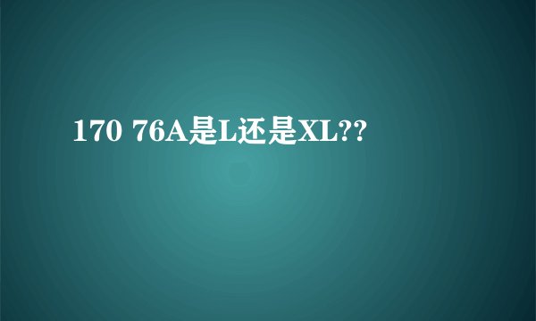 170 76A是L还是XL??