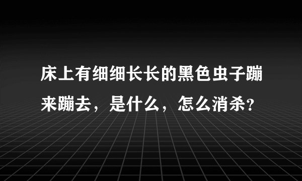 床上有细细长长的黑色虫子蹦来蹦去，是什么，怎么消杀？
