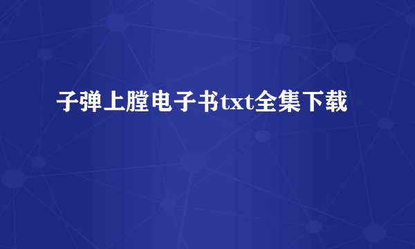 子弹上膛电子书txt全集下载