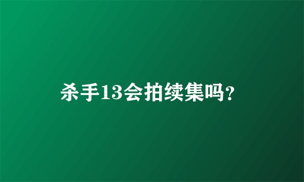 杀手13会拍续集吗？