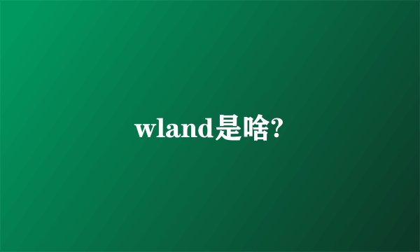 wland是啥?