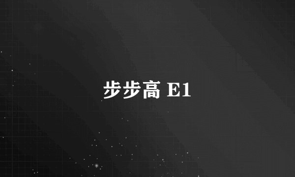 步步高 E1