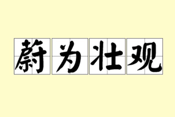 蔚为壮观的意思