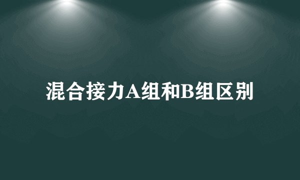 混合接力A组和B组区别