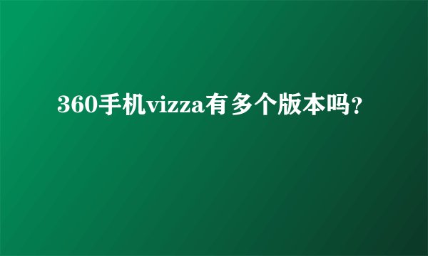 360手机vizza有多个版本吗？