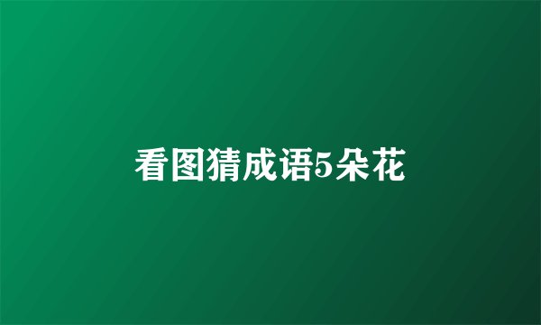 看图猜成语5朵花