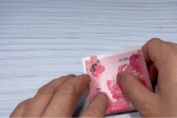 人民币怎么叠玫瑰花