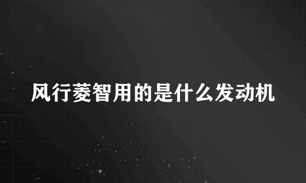 风行菱智用的是什么发动机
