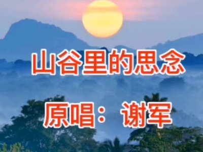 山谷里的思念原唱