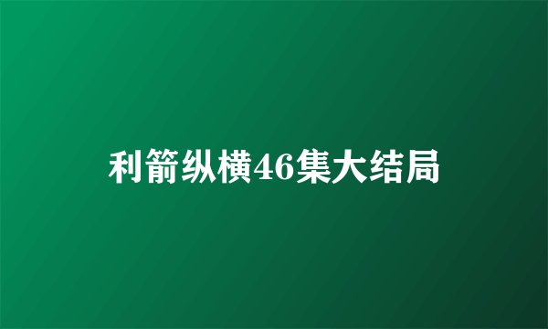 利箭纵横46集大结局