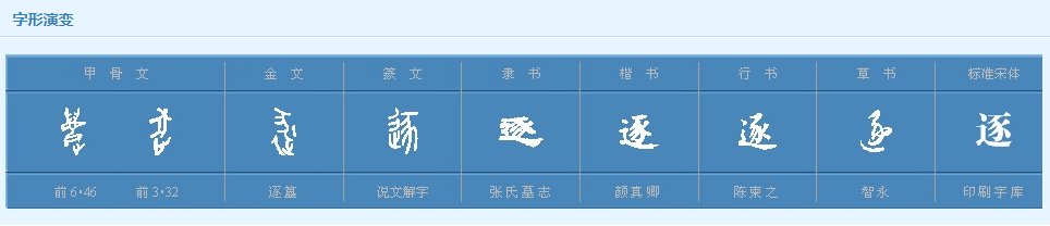 逐的拼音是什么